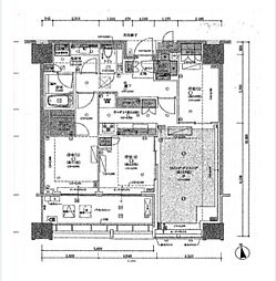 白金ザ・スカイ東棟 3LDKの間取図画像