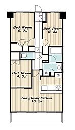 リーフィアレジデンス愛甲石田 3LDKの間取図画像