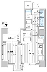 PlatinumView白金台 1DKの間取図画像