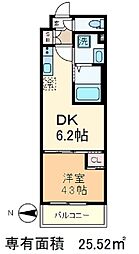 都営三田線 西巣鴨駅 徒歩8分の賃貸マンション 3階1DKの間取り
