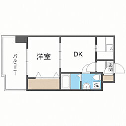 エステート・モア警固本通り 2Kの間取図画像