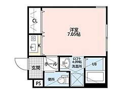 MapleWestHASHIMOTO ワンルームの間取図画像