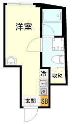 Park View練馬 1階ワンルームの間取り