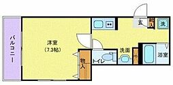 京王線 幡ヶ谷駅 徒歩10分の賃貸マンション 1階1Kの間取り