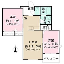 間取図画像 2LDK