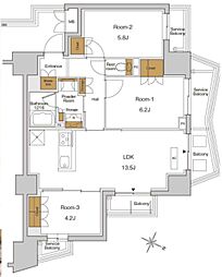 RJRプレシア東十条ガーデン 4階3LDKの間取り