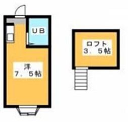 クロノスふじみ野 ワンルームの間取図画像