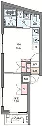 Palways高田馬場 1LDKの間取図画像