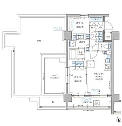 パークアクシス文京本郷 2DKの間取図画像