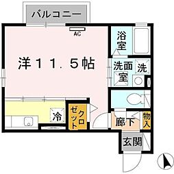 JR東海道・山陽本線 尼崎駅 徒歩12分の賃貸アパート 2階1Kの間取り