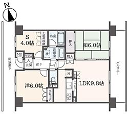 相武台西パークホームズ 10階2SLDKの間取り