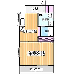 ブランカ中百舌鳥 1DKの間取図画像