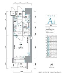 サヴォイリトリートハウス 1Kの間取図画像