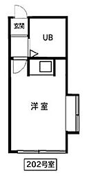 KOMAヴィレッヂ ワンルームの間取図画像