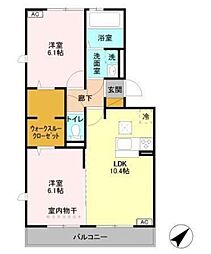 コンフォルト 2LDKの間取図画像