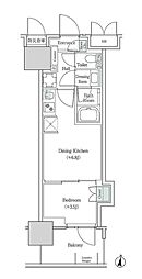 ブルックサイドレジデンス木場 1DKの間取図画像