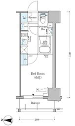 アーバネックス南品川 1Kの間取図画像