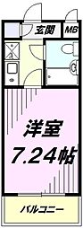 プレミアム 2階1Kの間取り