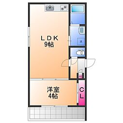Tio 泉佐野 1LDKの間取図画像