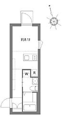 アピチェ板橋本町 地下1階ワンルームの間取り