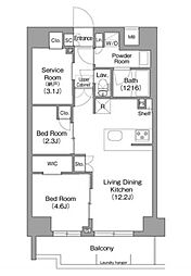 コンフォリア東葛西 1階2SLDKの間取り