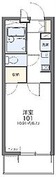 レオパレスカメリヤ 1Kの間取図画像