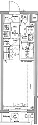 AXAS南蒲田アジールコート 1Kの間取図画像