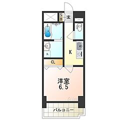 GROOVE平野 1Kの間取図画像