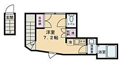 ピッコロッカ新小岩 2階ワンルームの間取り