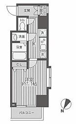 レジディア蒲田 8階1Kの間取り