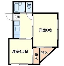 真島ビル 2Kの間取図画像