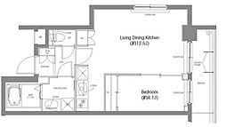 コンフォリア東池袋 2階1LDKの間取り