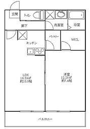 ハイセンチュリー 1LDKの間取図画像