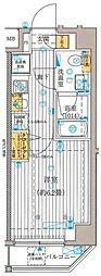 プレール・ドゥーク豊洲スクエア 1Kの間取図画像