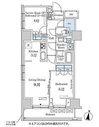 パークアクシス成増二丁目 2LDKの間取図画像