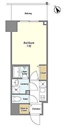 ブルーロック門前仲町 9階1Kの間取り