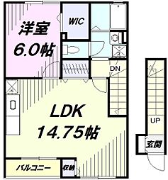 コンフォート 1LDKの間取図画像