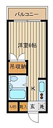 恵裕ビル 3階1Kの間取り