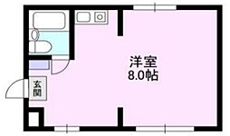 ターキーズ田園調布第一 3階ワンルームの間取り