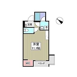 レジデンス湘南 ワンルームの間取図画像