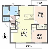 コキチハウス 0102 ｜ 京都府京都市山科区西野山階町43-1（賃貸アパート2LDK・1階・53.50㎡） その2