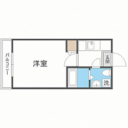 スクエア西大橋 1Kの間取図画像