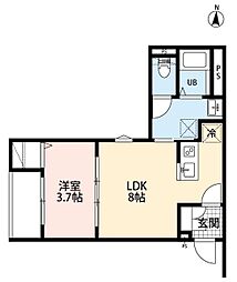 robot home 市川大野 1階1LDKの間取り