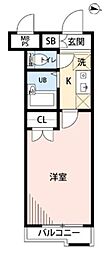 アヴァンティ哲学堂公園 4階1Kの間取り