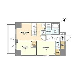 Ａｕｇｕｓｔａ　Ｒｅｓｉｄｅｎｃｅ　新小岩 6階2DKの間取り