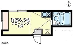 ネオステージ浅田 1階ワンルームの間取り