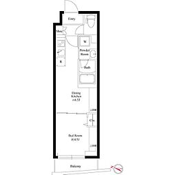 ＡＺＥＳＴ 志村三丁目II 1階1DKの間取り