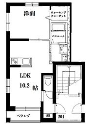 プランドール 1LDKの間取図画像