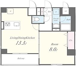 TSレジデンス東陽町 6階1LDKの間取り