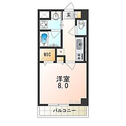 エムエスビル 1Kの間取図画像